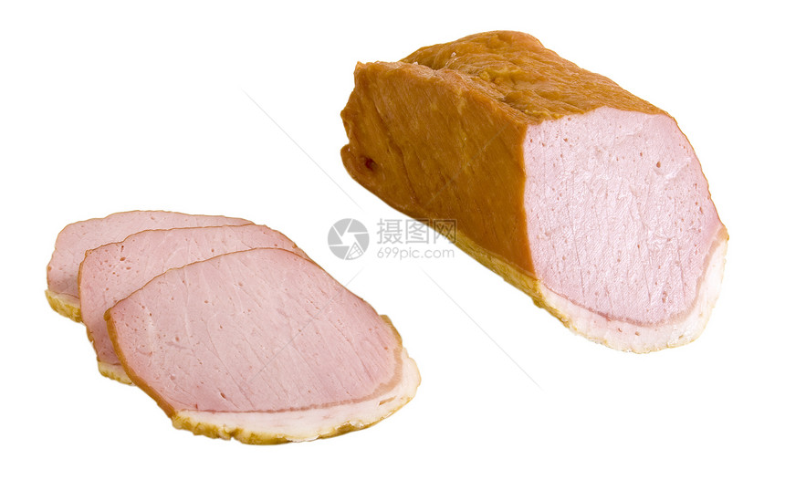 肉早餐小吃火腿切板原油皮肤店铺纤维香肠猪肉图片