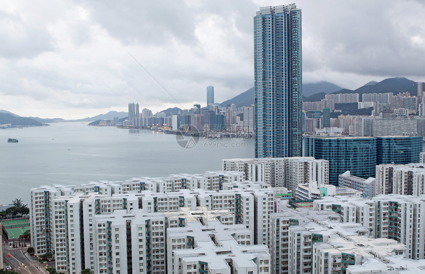 香港摩天大楼建筑旅游市中心晴天海洋渡船港口中心金融图片