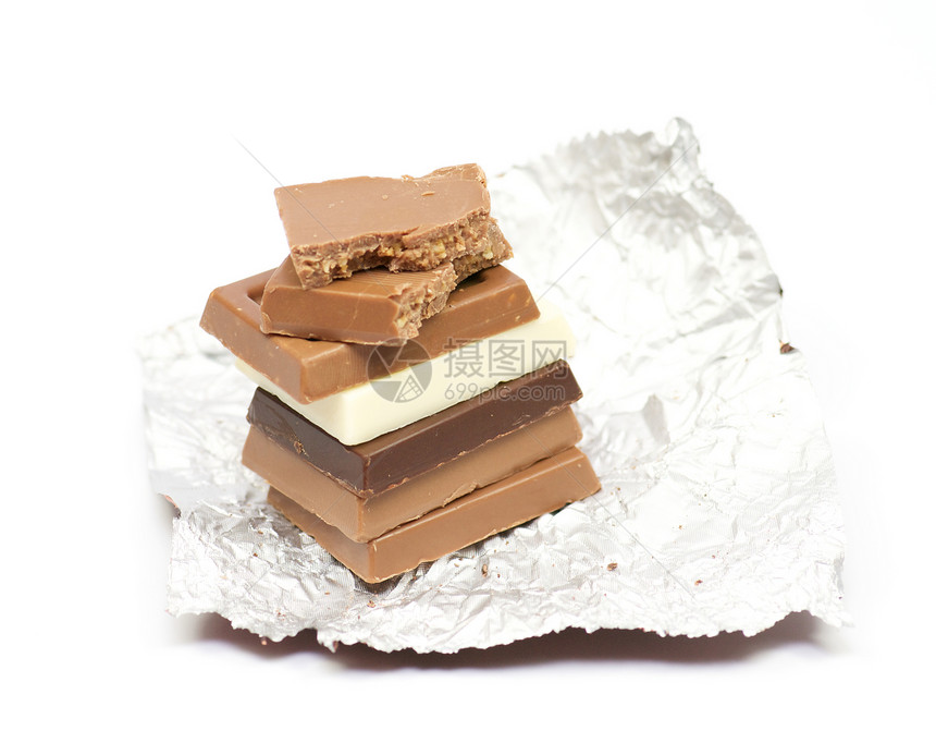 巧克力切片在一块子上糖果瓷砖挫败甜点图片