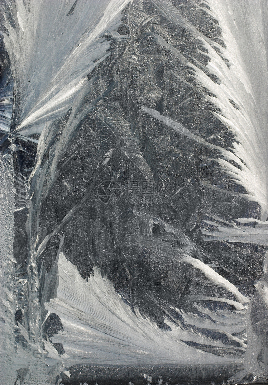 冬季模式冻结寒意水晶装饰品马赛克图层飞沫玻璃窗户天气图片