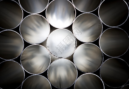 管道反射不锈钢科学圆圈储存管子建造摄影工业金属高清图片