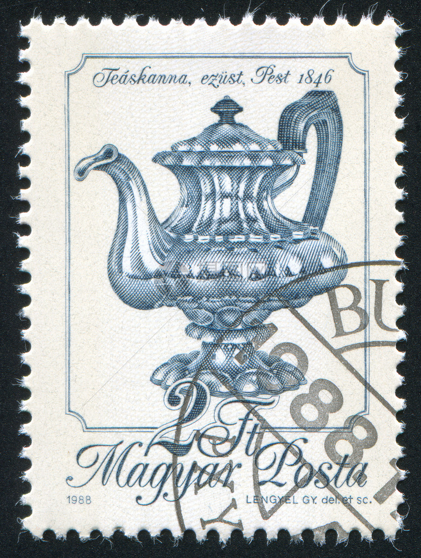茶壶手工业金属杯子邮资托盘装饰品铸币海豹餐具邮戳图片