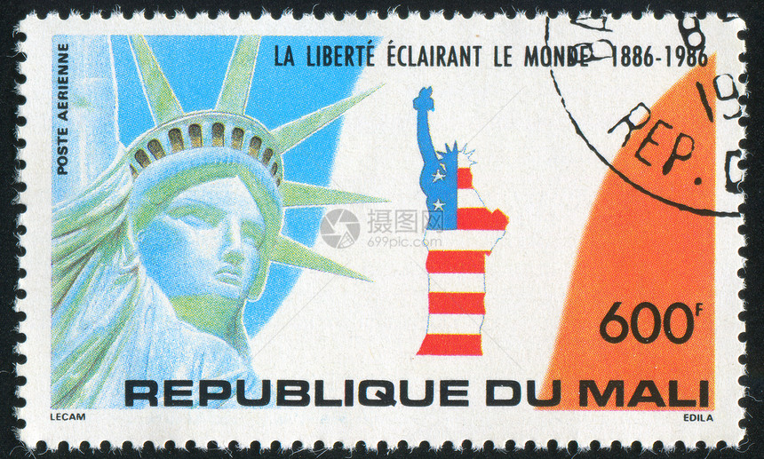 自由宣言组织集邮雕塑女士邮资雕像邮戳手臂邮票眼睛射线图片