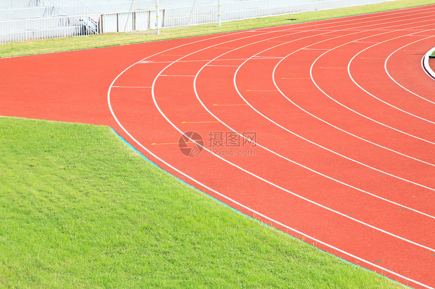赛跑轨道操场曲线赛马场数字橡皮马场短跑运动白色竞争图片