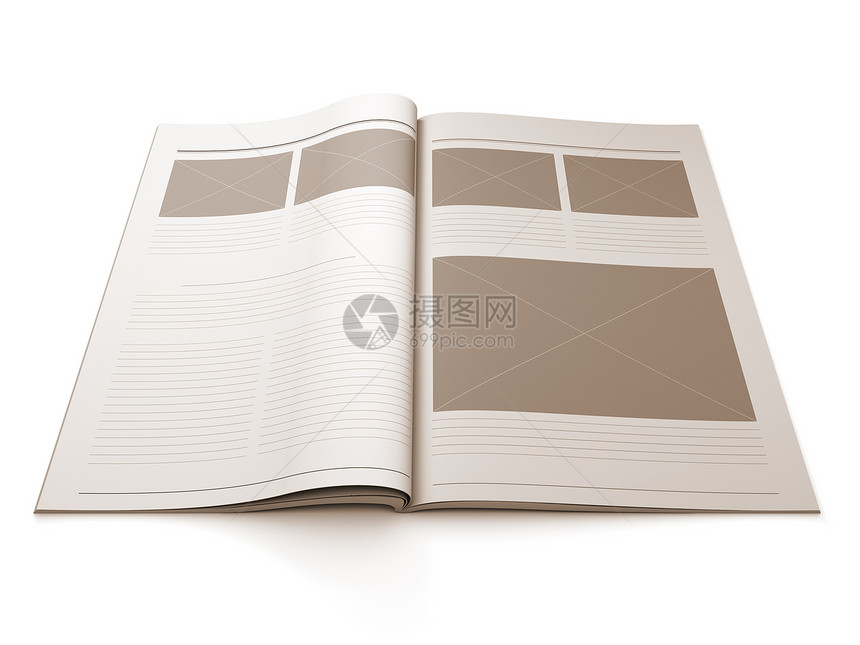 用于设计布局的面条空白页面框架文档床单商业电子白色插图笔记写作打印图片