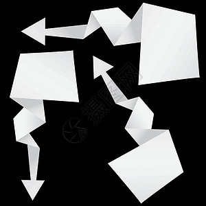 抽象折纸箭讨论标签三角形插图艺术丝带网络思考横幅多边形背景图片