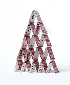 贺卡屋花色游戏活动纸牌休闲平衡金字塔形脆弱性高清图片