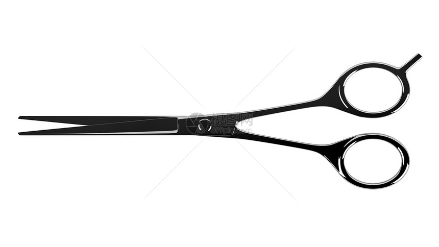 剪刀沙龙工具修剪金属剪发刀具头发美丽理发黑色图片
