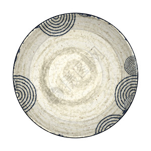 陶瓷板蓝色圆圈古董充电器艺术圆形陶瓷白色艺术品程式化背景图片