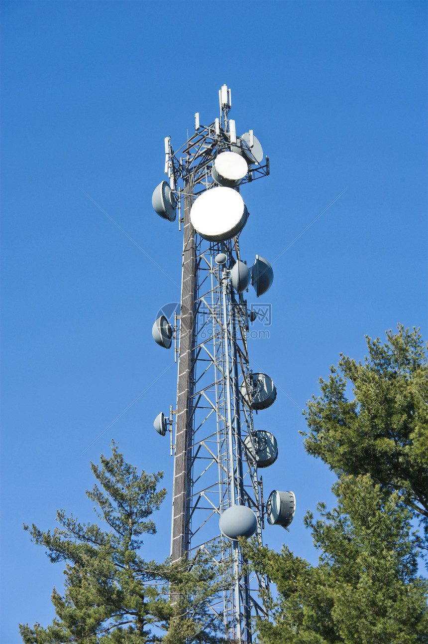 电讯塔移动系统电话宽带发射框架中继器桅杆收音机频率图片