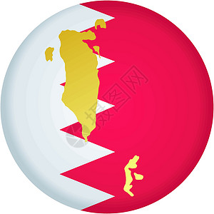 巴林颜色的旗帜按钮背景图片