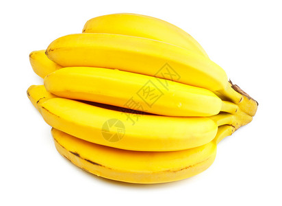 一堆香蕉阴影食物黄色金子水果团体营养食品白色照片背景图片