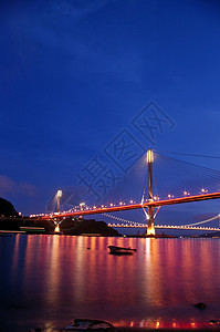 汀九桥电缆天空高清图片
