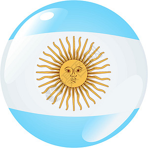 阿根廷颜色的按钮 Name插画