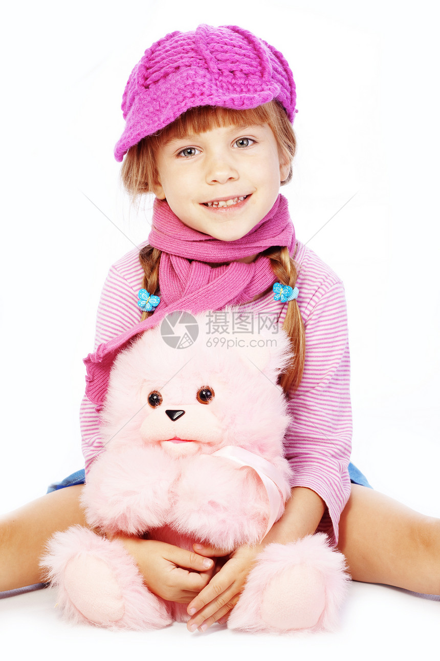 小女孩粉色蓝色婴儿工作室乐趣玩具赤脚女性育儿衣服图片