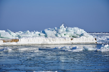 冰冻的皮尔斯寂寞山脉荒野冰川天空气候寒冷海洋蓝色旅行云景高清图片素材
