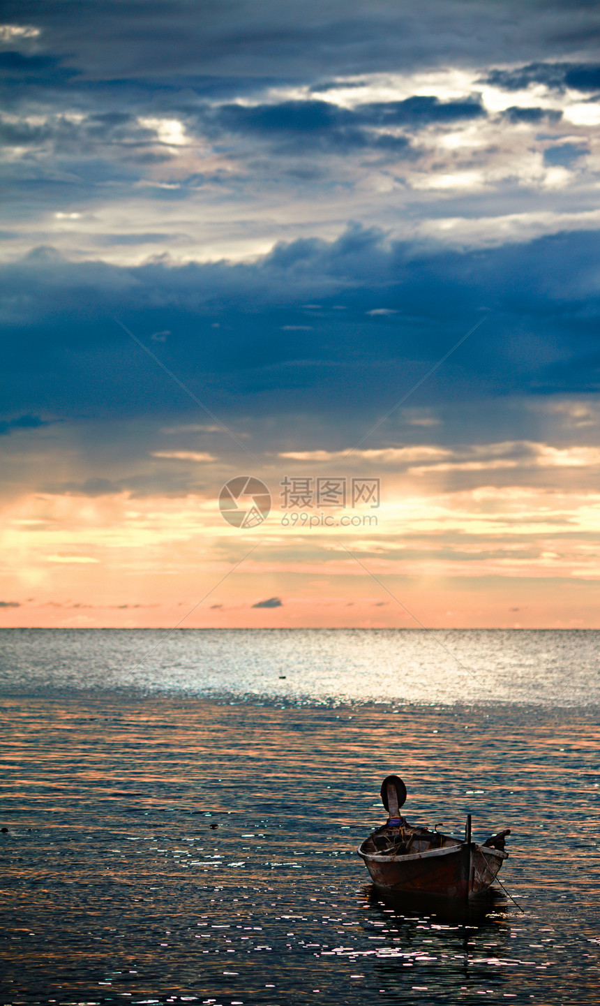 安达曼海的日落帽子假期海景照片天堂热带海洋横梁蓝色天蓝色图片