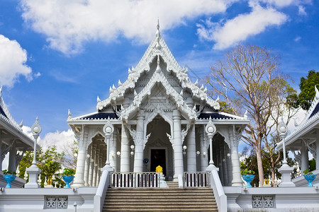 洒金楼梯考格罗瓦拉姆寺庙楼梯照片古董艺术神社旅行建筑宝塔蓝色宗教背景