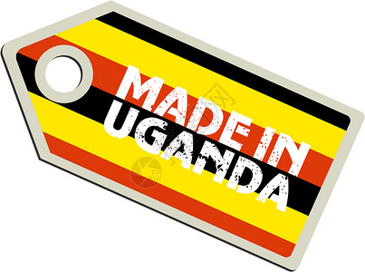 乌干达制造的病媒标签背景图片