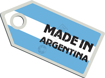 阿根廷制造的矢量标签徽章邮票旗帜国家商业销售横幅插画