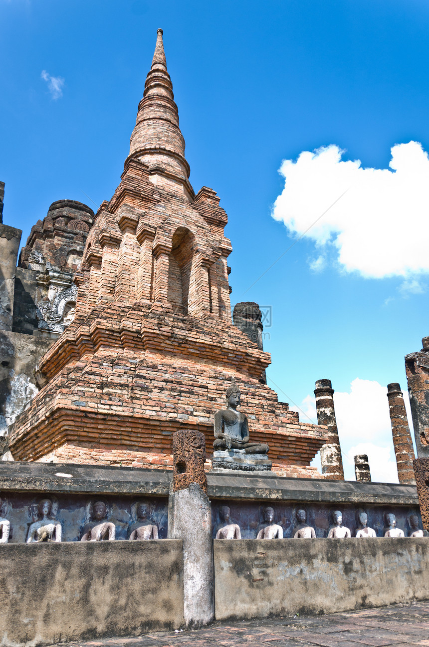 Wat Maha 泰国古城寺庙佛塔建筑师设计蓝天建筑学图片