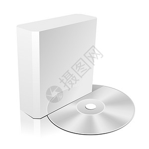 CD 框模板设计插图光栅化白色软件光盘空白纸板电子产品磁盘背景图片