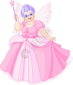 翅膀素材魔法仙女教母母亲棍棒艺术上帝女性翅膀神话乐趣裙子女士插画