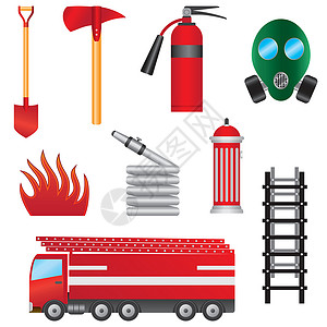 消防楼梯一套防火物品设计图片