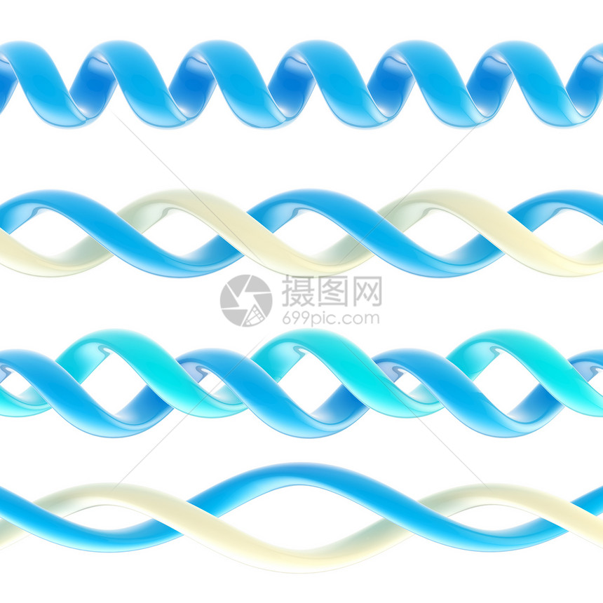 螺旋设计装饰和边框曲线横幅插图框架漩涡明信片条纹白色波浪状塑料图片