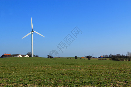 丹麦农场丹麦风车环境晴天场地全球旋转农场能源电源背景