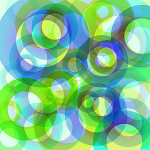 抽象圆圈绿色水平插图绘画蓝色技术电脑背景图片
