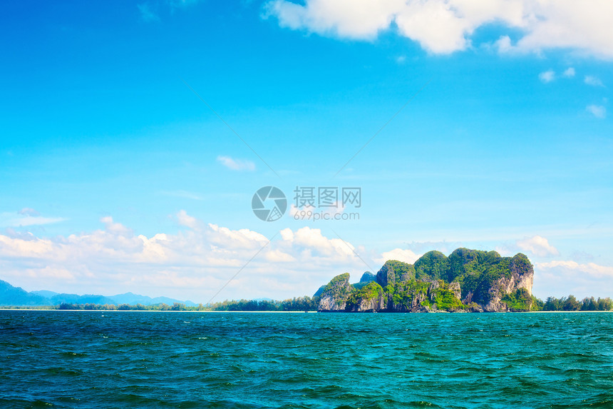 安达曼海群岛海洋反射情调海浪阳光支撑岩石海景太阳天空图片