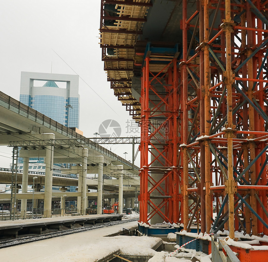 正在建造的汽车过道立交桥街道线条灰色建筑城市技术商业交通市中心图片