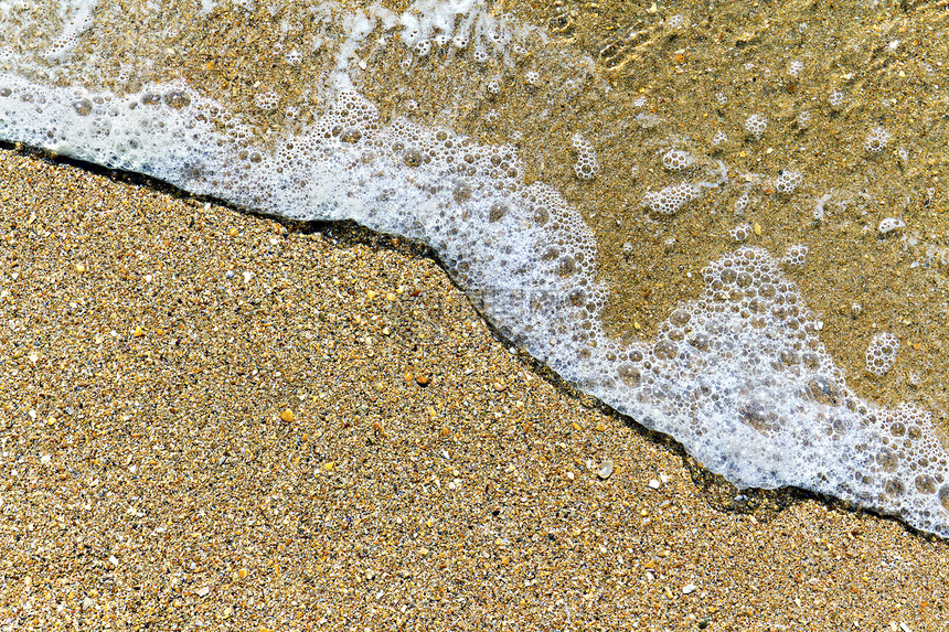 海滩事件海面泡沫图片