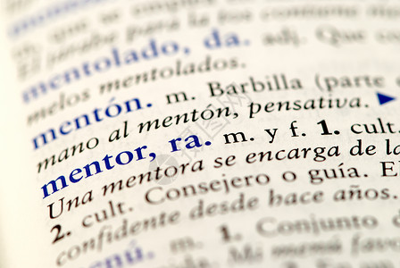 导师西班牙语词典词汇背景图片