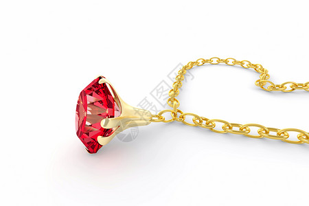 鲁比宝石首饰钻石礼物脖子金子珠子石头项链奢华背景图片