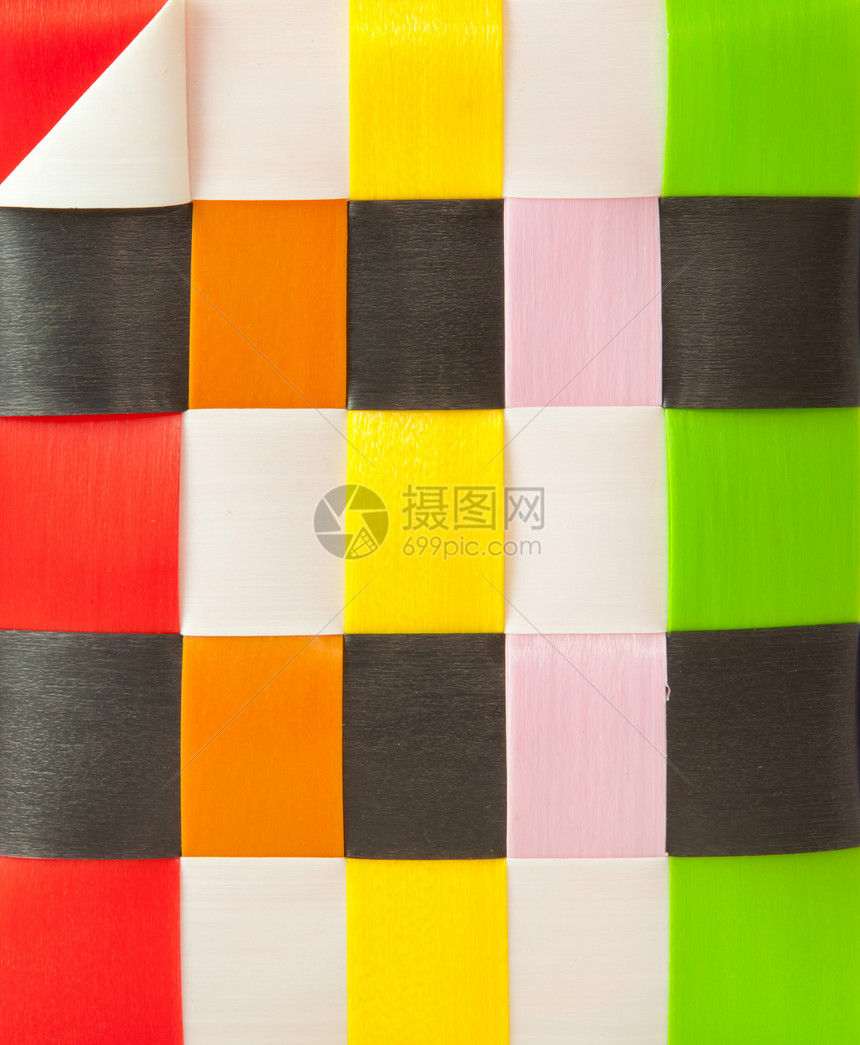 塑料质感装饰控制板织物风格缠绕编织装饰品皮革棕色红色图片