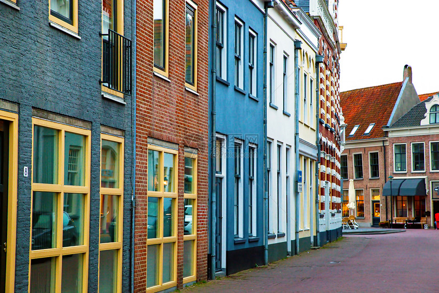 荷兰的历史性建筑 历史结构 荷兰村庄市场大厅风景地标游客正方形城市旅游建筑学图片