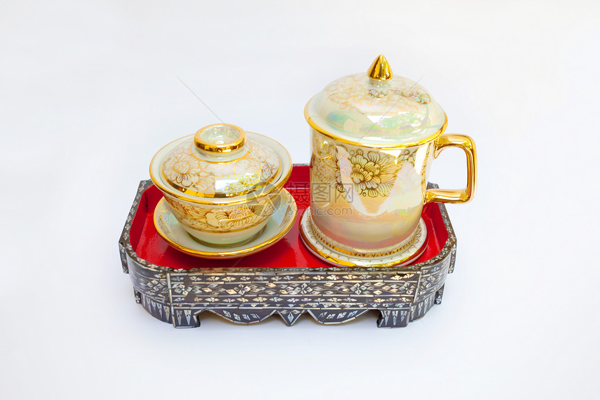 土木手工制作水壶陶瓷棕褐色陶器叶子花瓶艺术制品文化黏土图片
