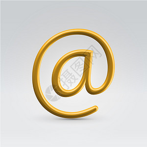 金光闪金金属电子邮件符号背景图片