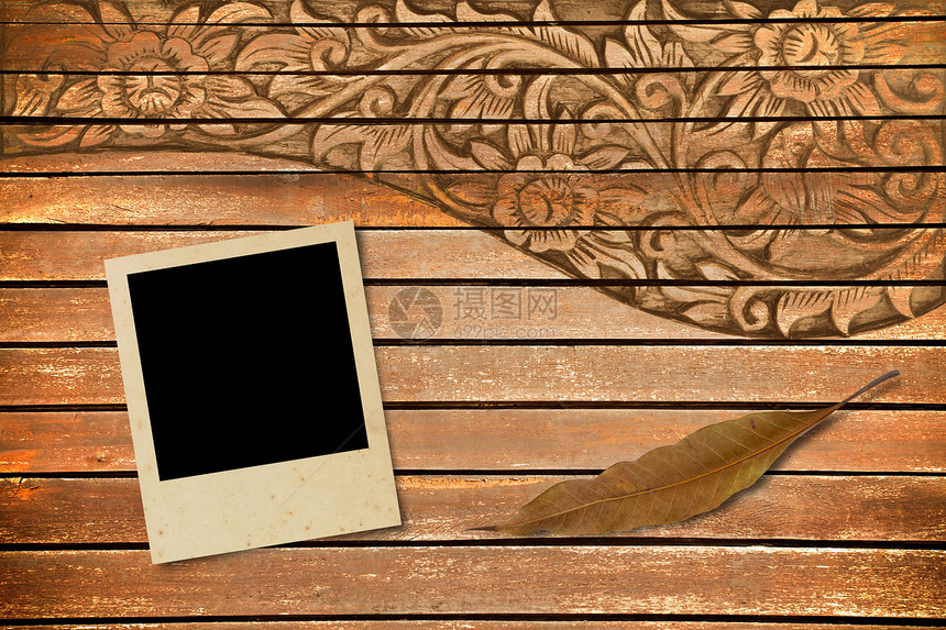 照片相框电影雕刻边界专辑木板古董木头艺术乡愁卡片图片