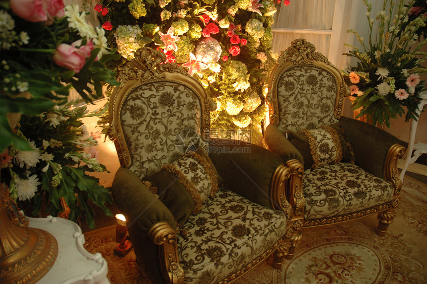 婚后轮椅婚礼软垫奢华沙发舞台花瓶花蕾座位图片