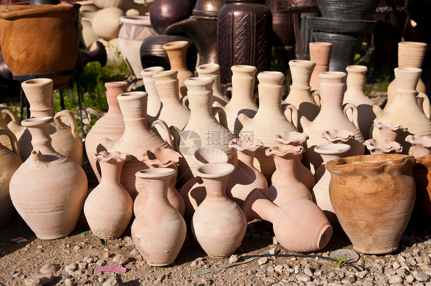 陶器创造力产品收藏团体工艺土地市场艺术棕色黏土图片