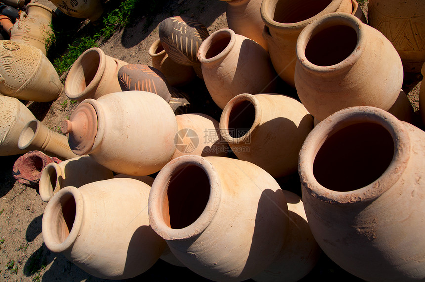 陶器棕色工艺市场水壶文化收藏团体创造力产品土地图片