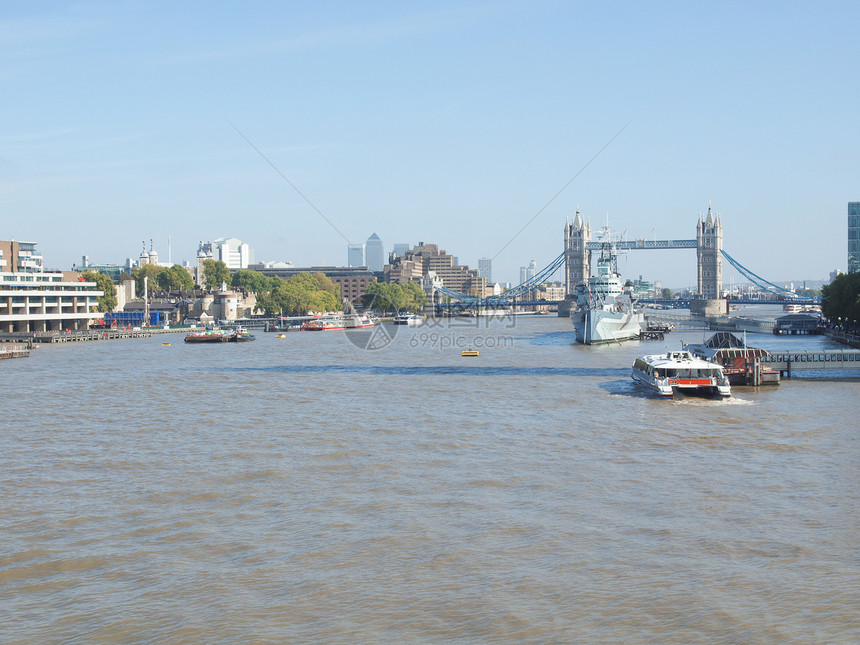 伦敦泰晤士河英语全景银行王国图片