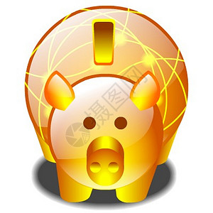 腊猪头猪猪银行鼻子硬币银行业插图制品商业储蓄财富小猪艺术设计图片
