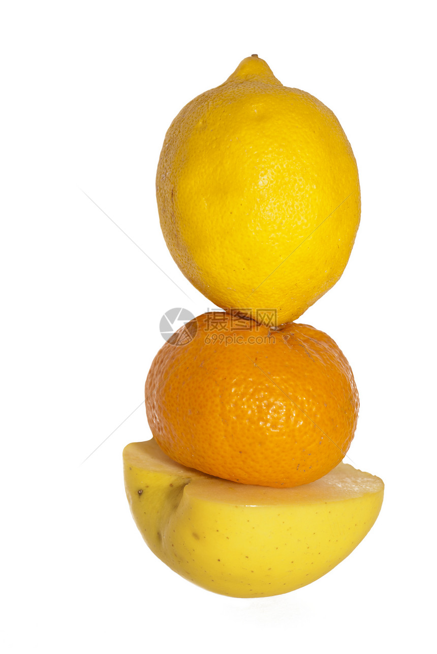 白色背景的水果柑桔维生素橙子收藏石榴石情调甜点红宝石果汁柠檬图片