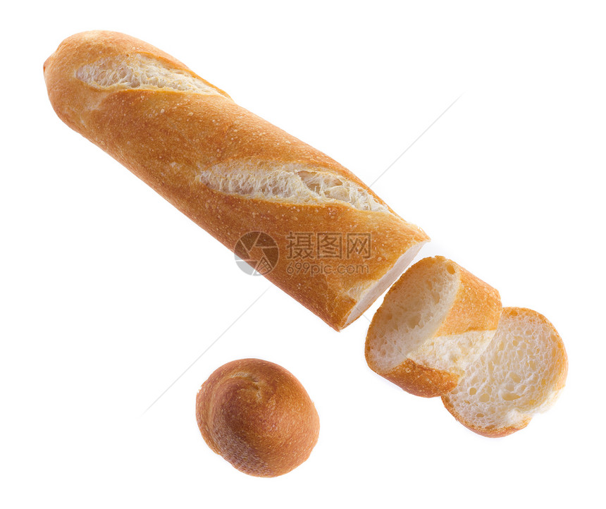 法国长棍面包包子午餐金子早餐脆皮糕点食物美食传统小麦图片