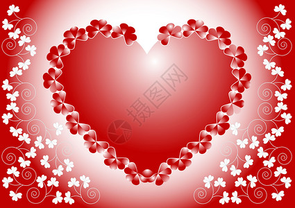 爱之宣言红色情人花朵卡片欲望空白插图财富鱼片情侣背景图片