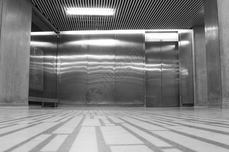 托龙托市政厅电梯大厅等候区高清图片